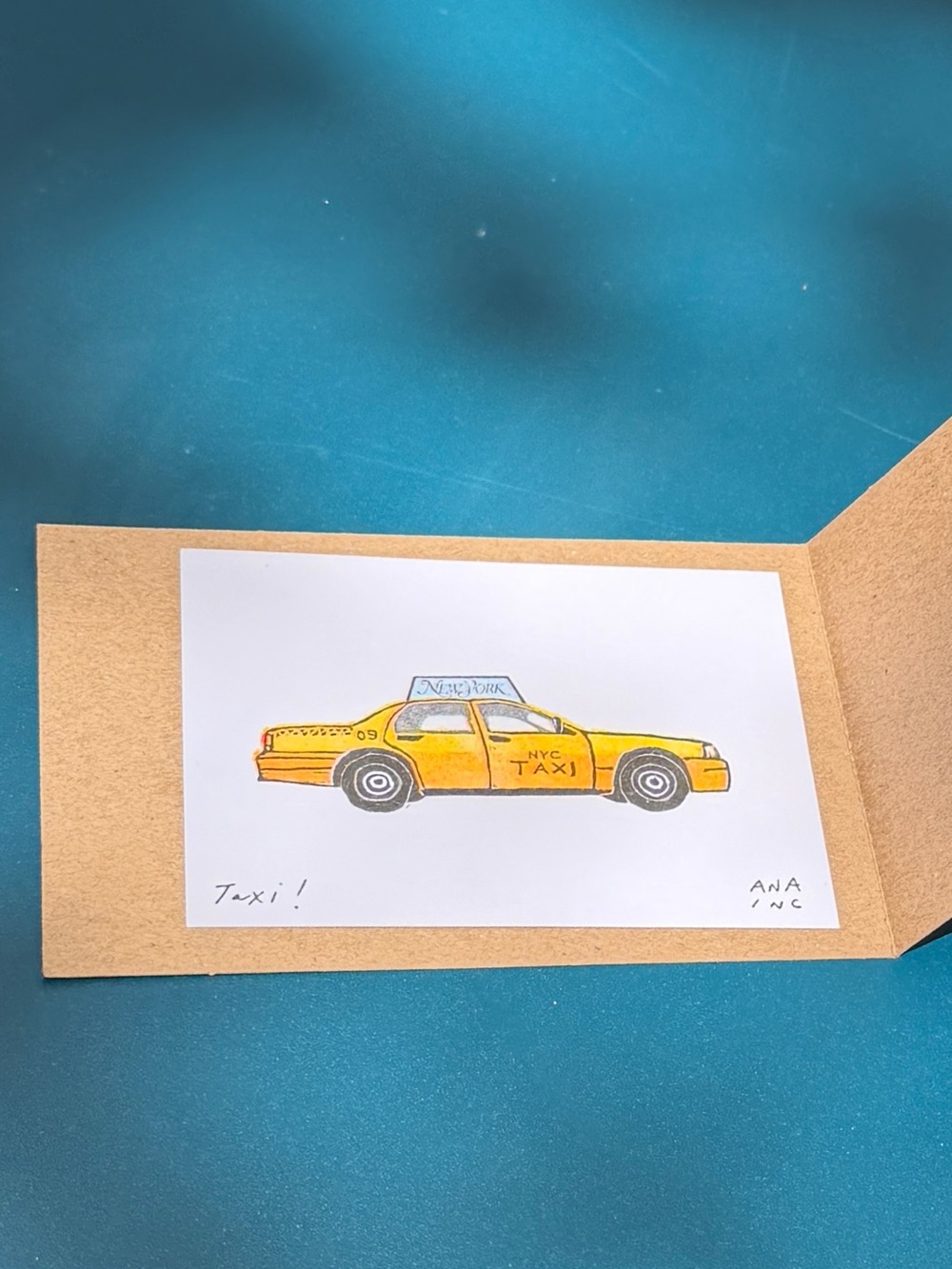 Anastasia Inciardi Mini Print - New York City Taxi